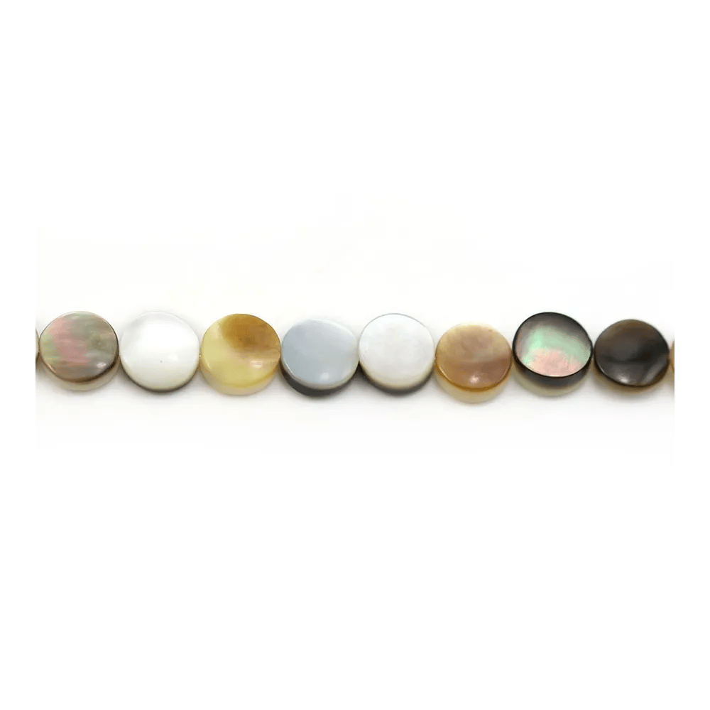 Nacre grise ronde plate 6mm x 40cm