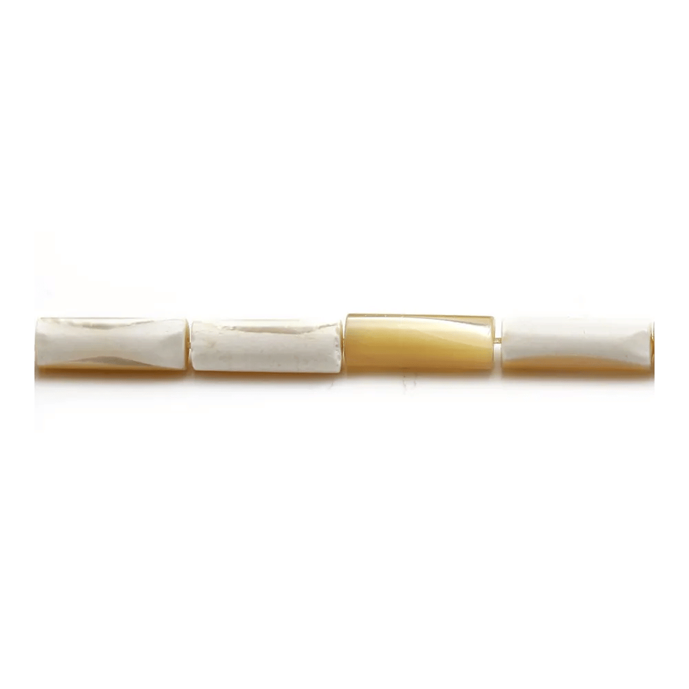 Nacre jaune, en forme de tube, 5 * 14mm x 40cm