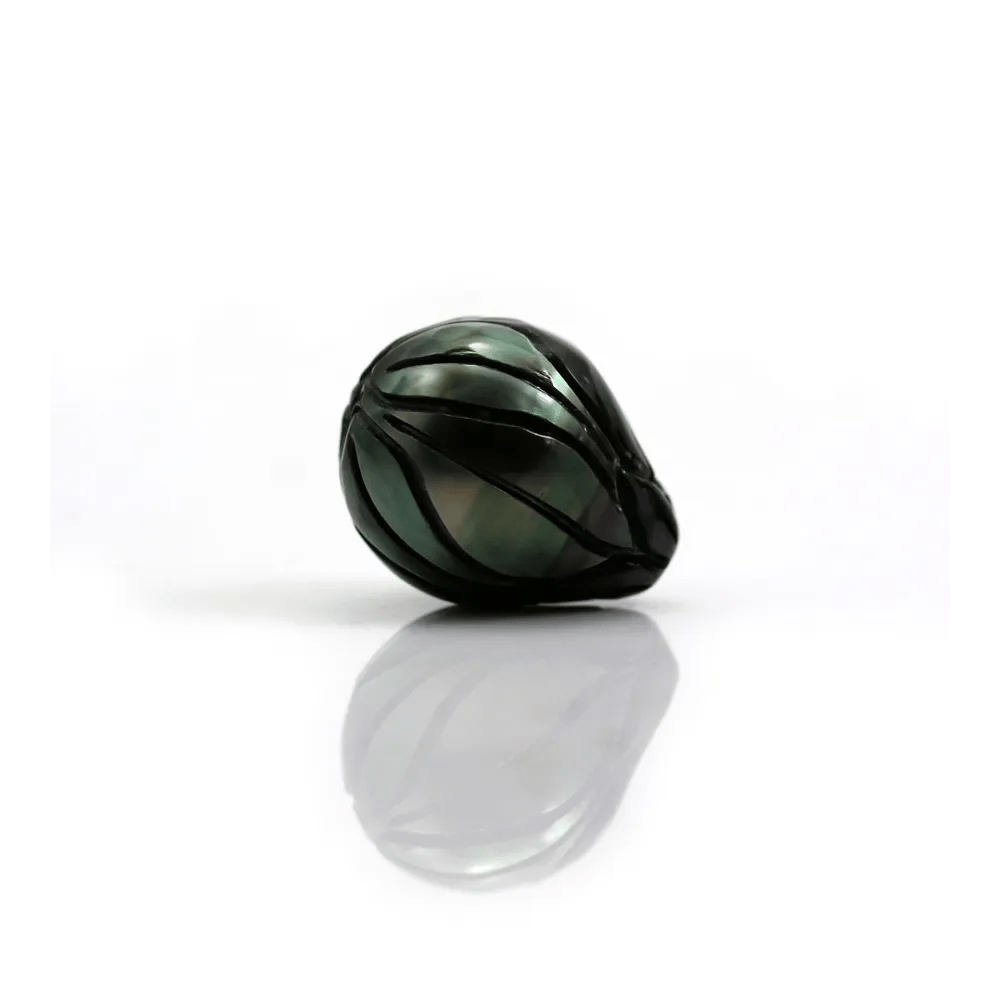 Perle de culture de Tahiti, sculptée baroque, 12-14mm x 1pc