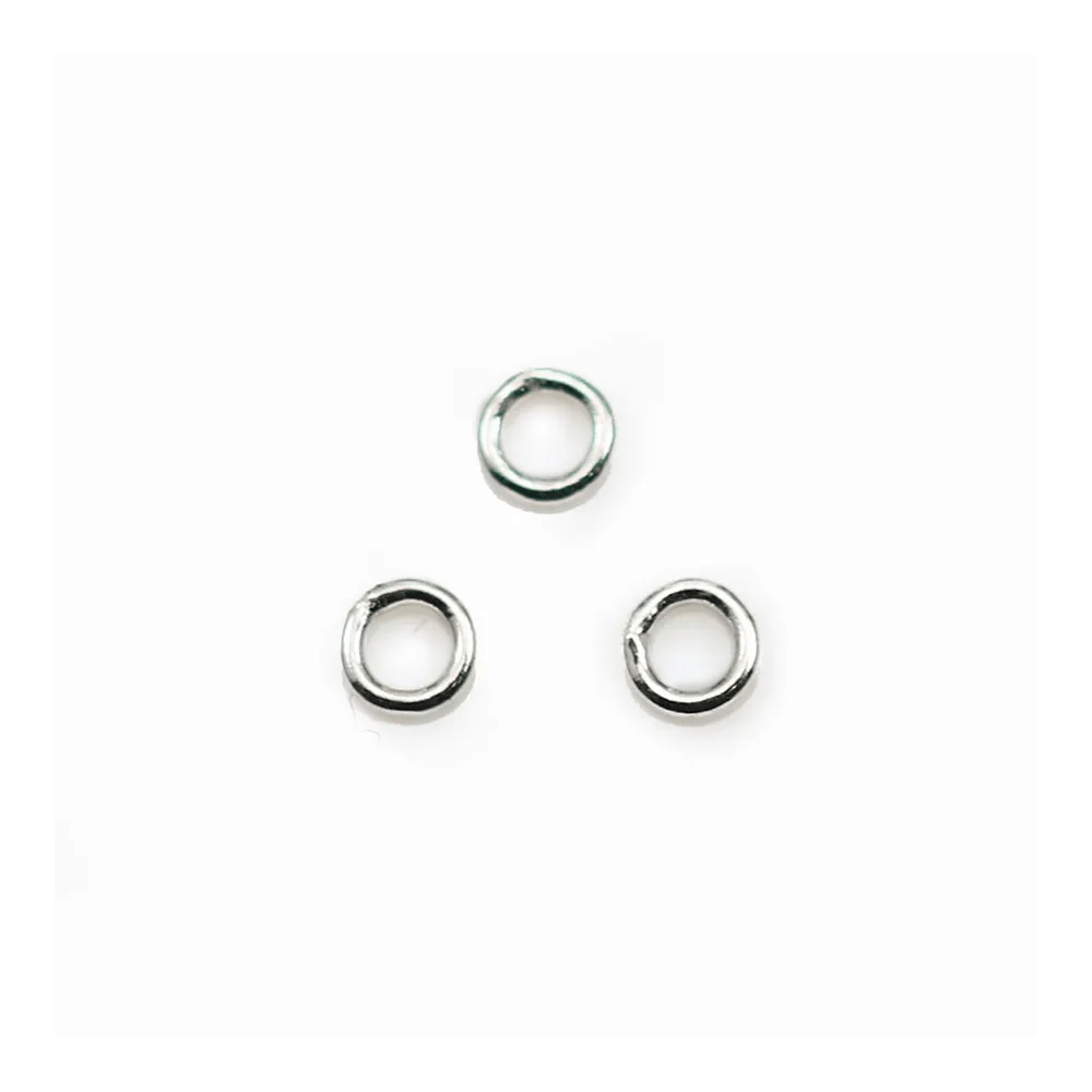 Anneaux  soudé  4 x 0,8 mm argent 925 x10PCS