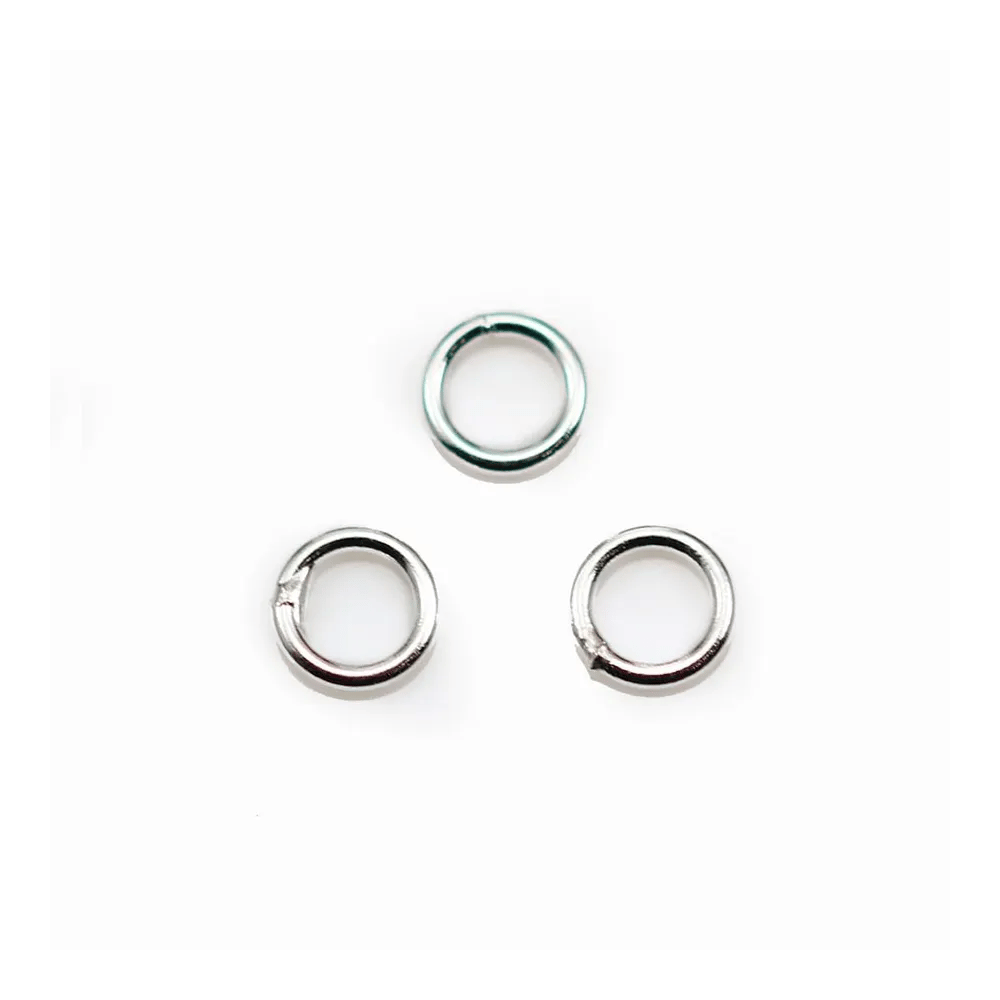 Anneaux  soudé  4 x 0,8 mm argent 925 x10PCS