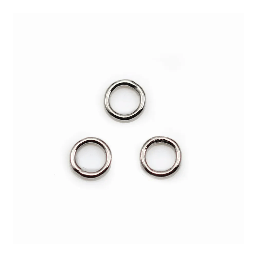 Anneaux rond soudé 5mm en argent 925 rodhié