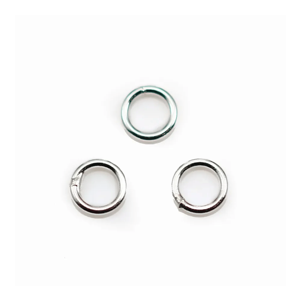 925 Silver, Welded Round Closed Rings, 6x0.8mm, X10pcs