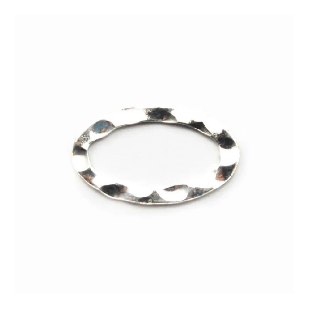 Anneaux OVALE Soudé 10x16.2mm argent 925 x2 PCS