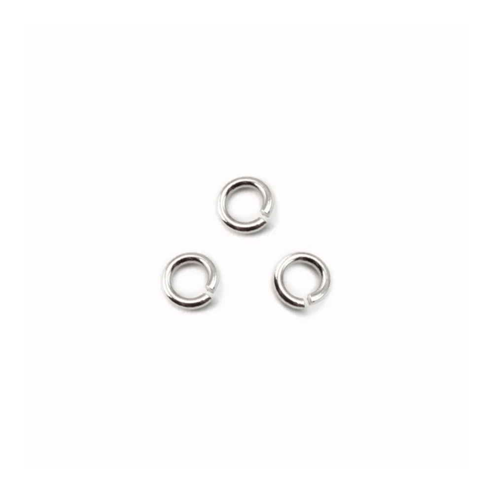 Anneaux ouverts 3x0,6 mm argent 925 rhodie   x 20pcs
