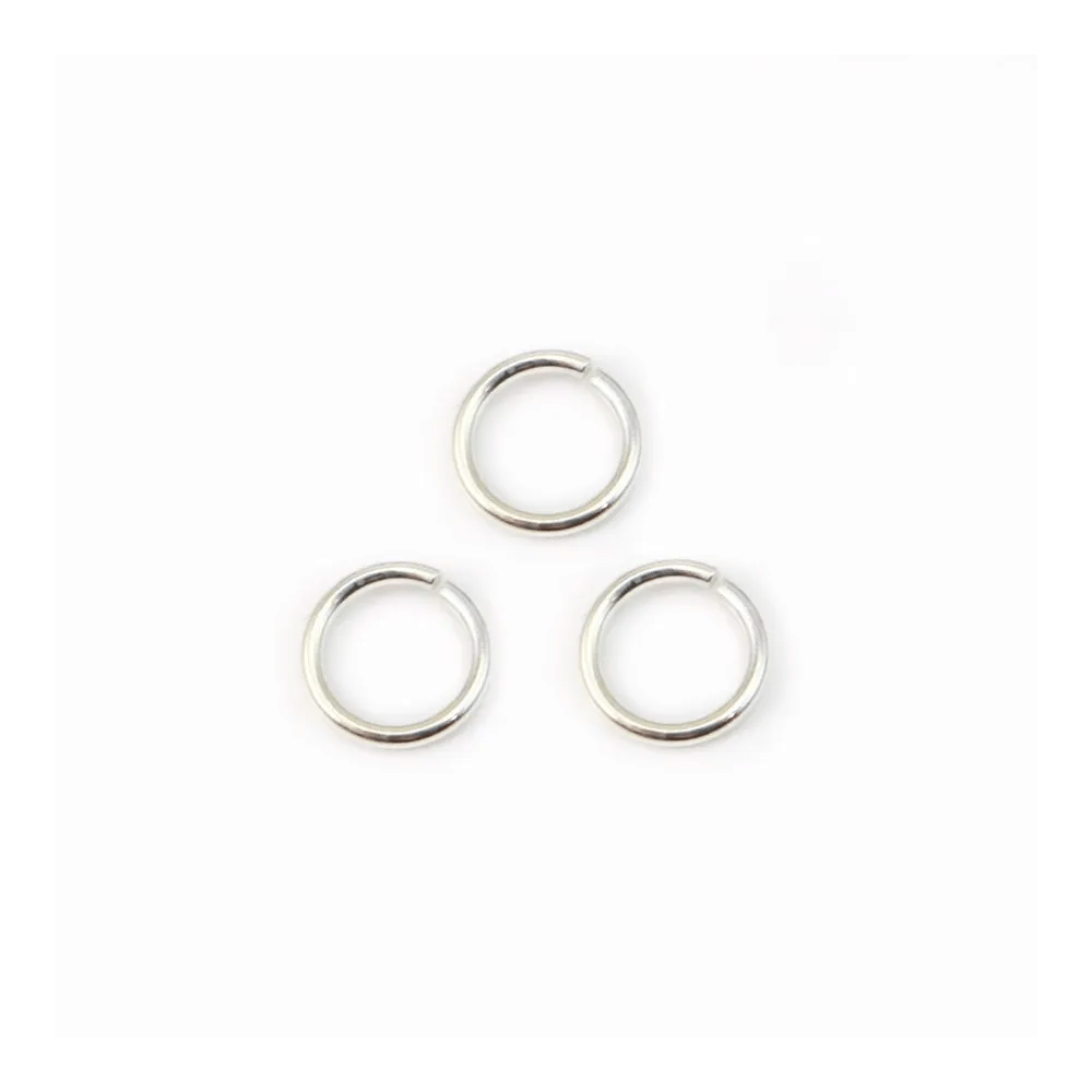 Anneaux ouverts 5x0.8 mm argent 925 x10 pcs