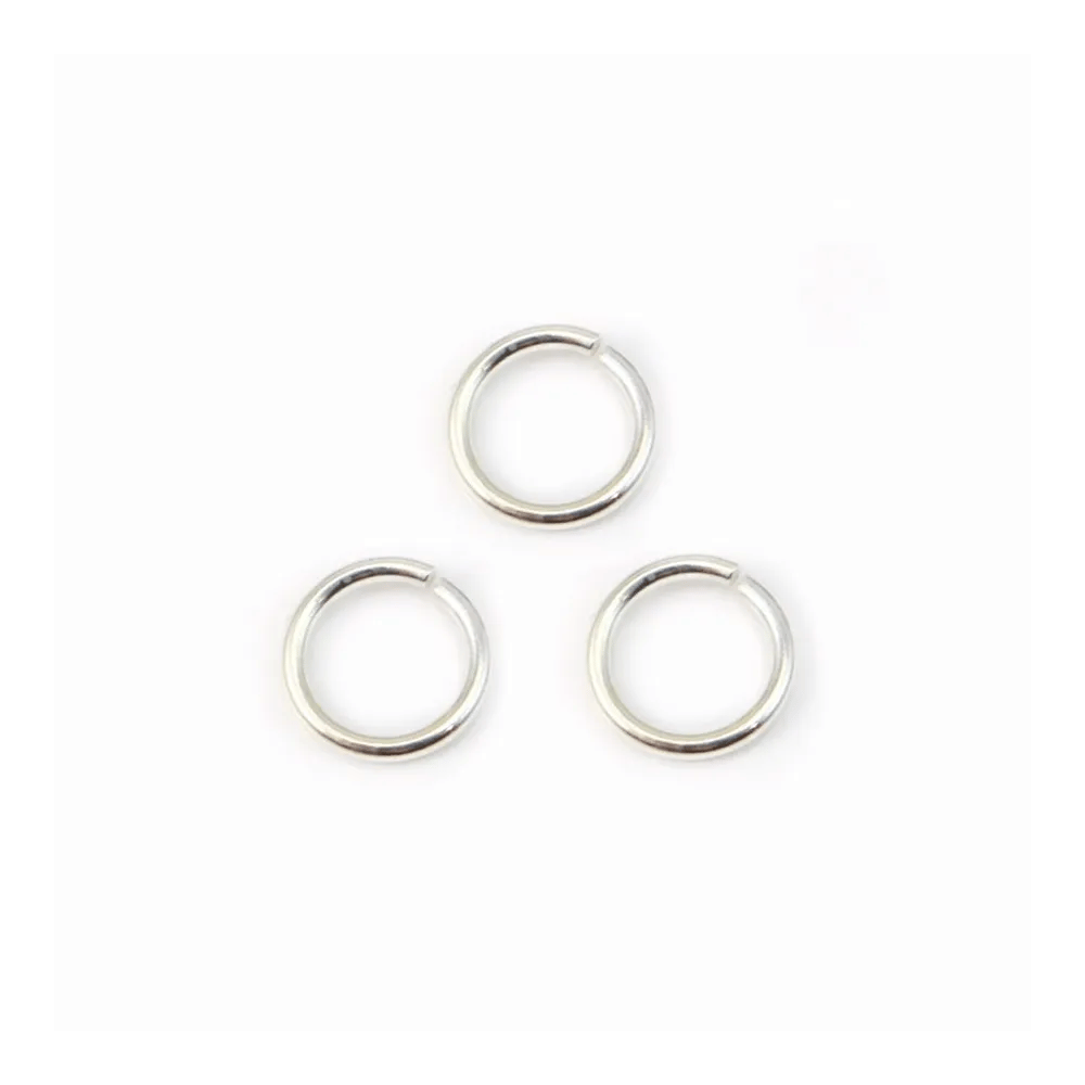  Anneaux ouverts 6x1 mm argent 925 x 10 pcs 
