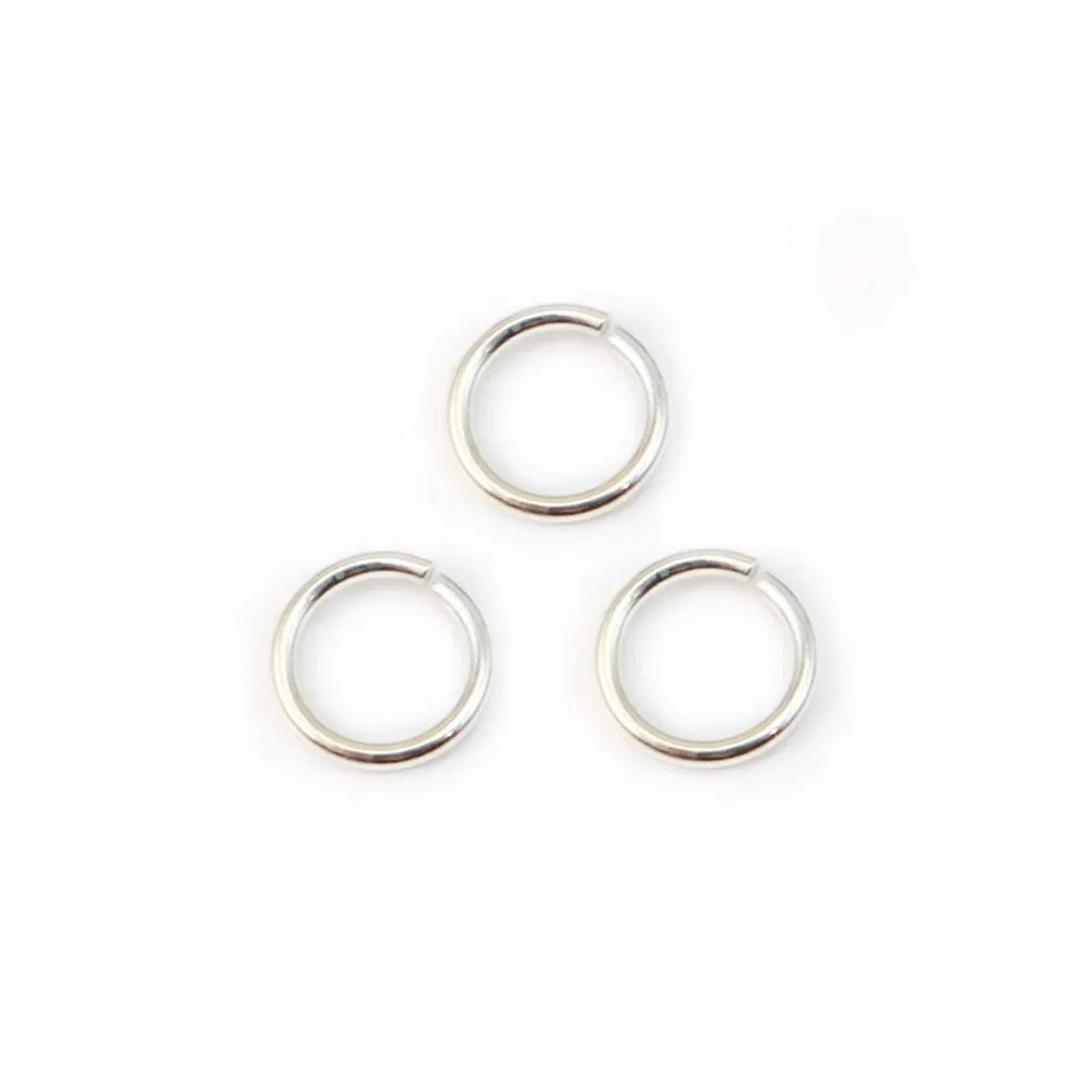 Anneaux ouverts 7x0,9 mm argent 925 x10 pcs 