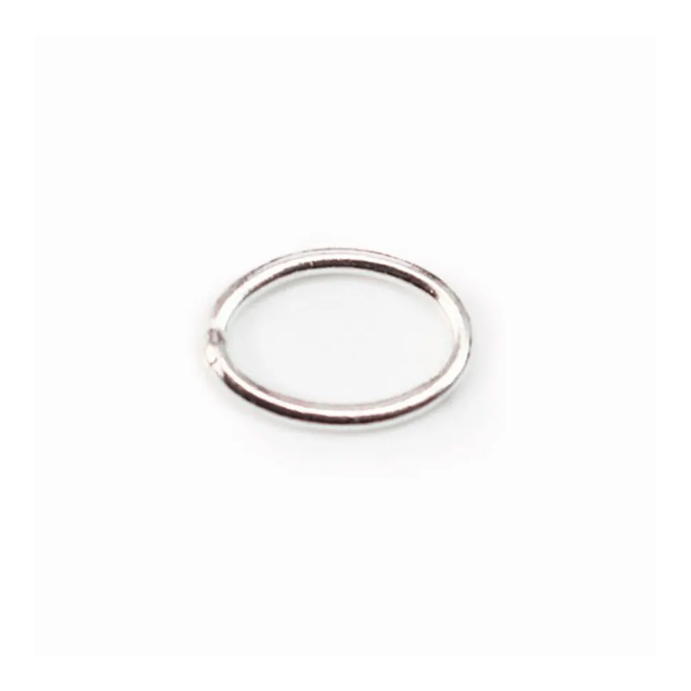 925 Sterling Silver, Oval-shape Rings, 6x8mm x 4pcs
