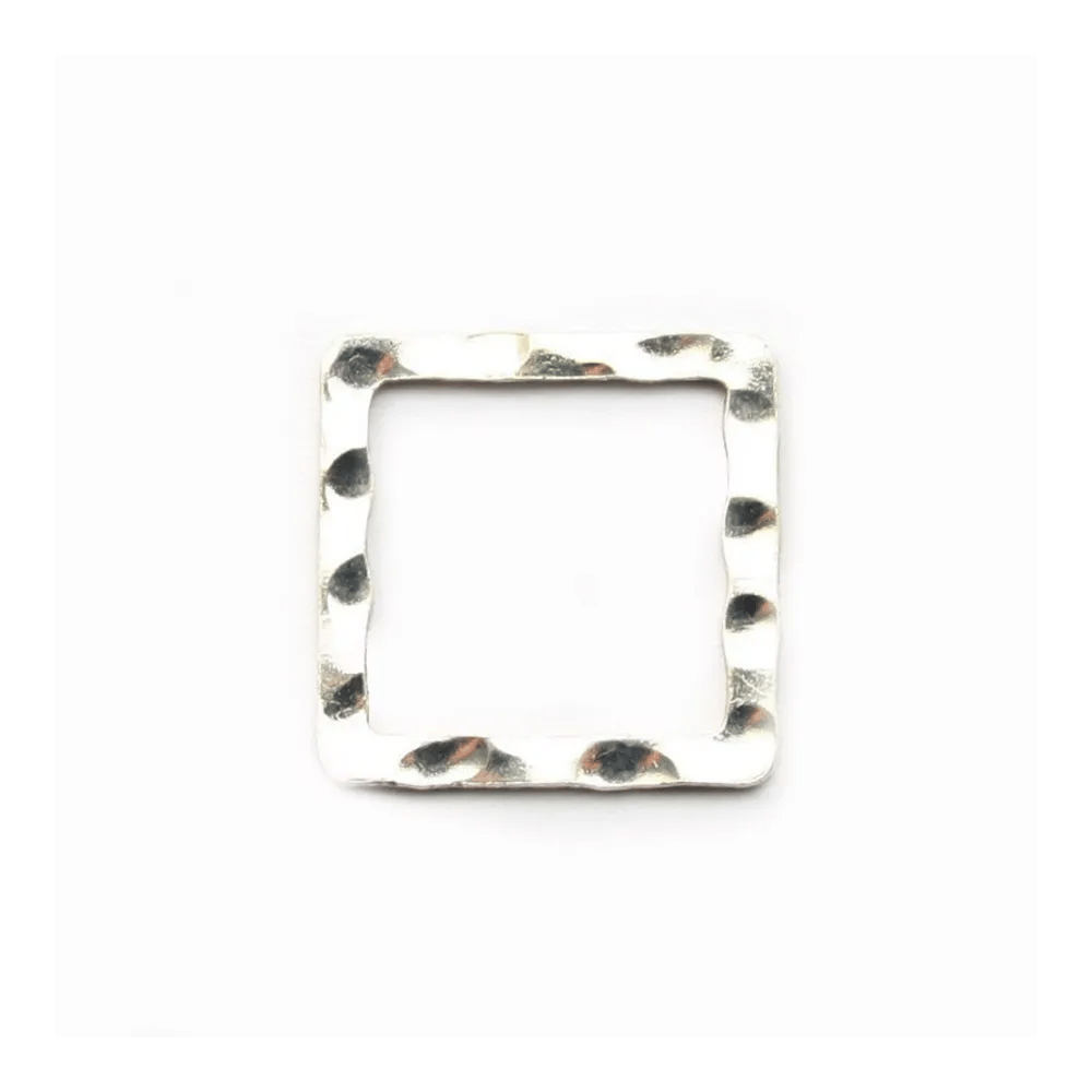 Anneaux CARRE Soudé 14.30mm argent 925 x2 PCS