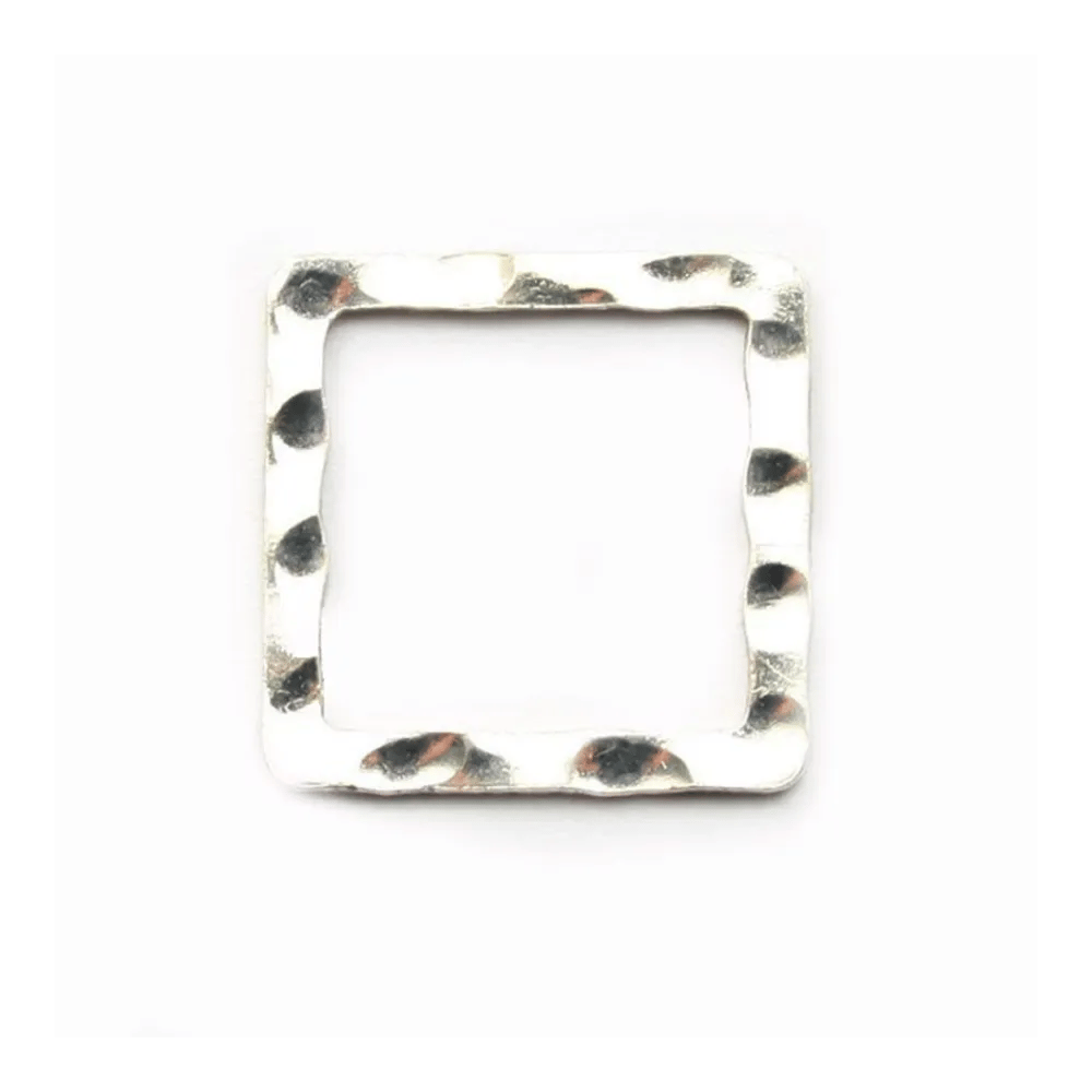 Anneaux CARRE Soudé 14.30mm argent 925 x2 PCS