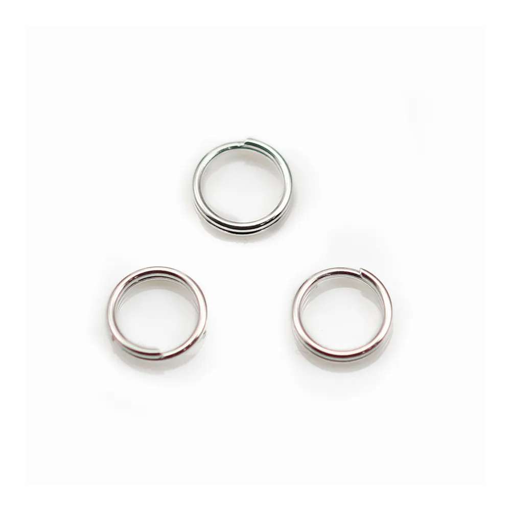 Anneaux doubles 7x0.7 mm argent 925 x10 pcs