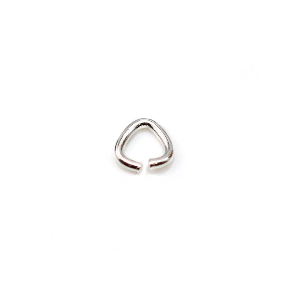 Anneaux ouverts triangulaires 6x6x0,6 mm argent 925 x 20PCS
