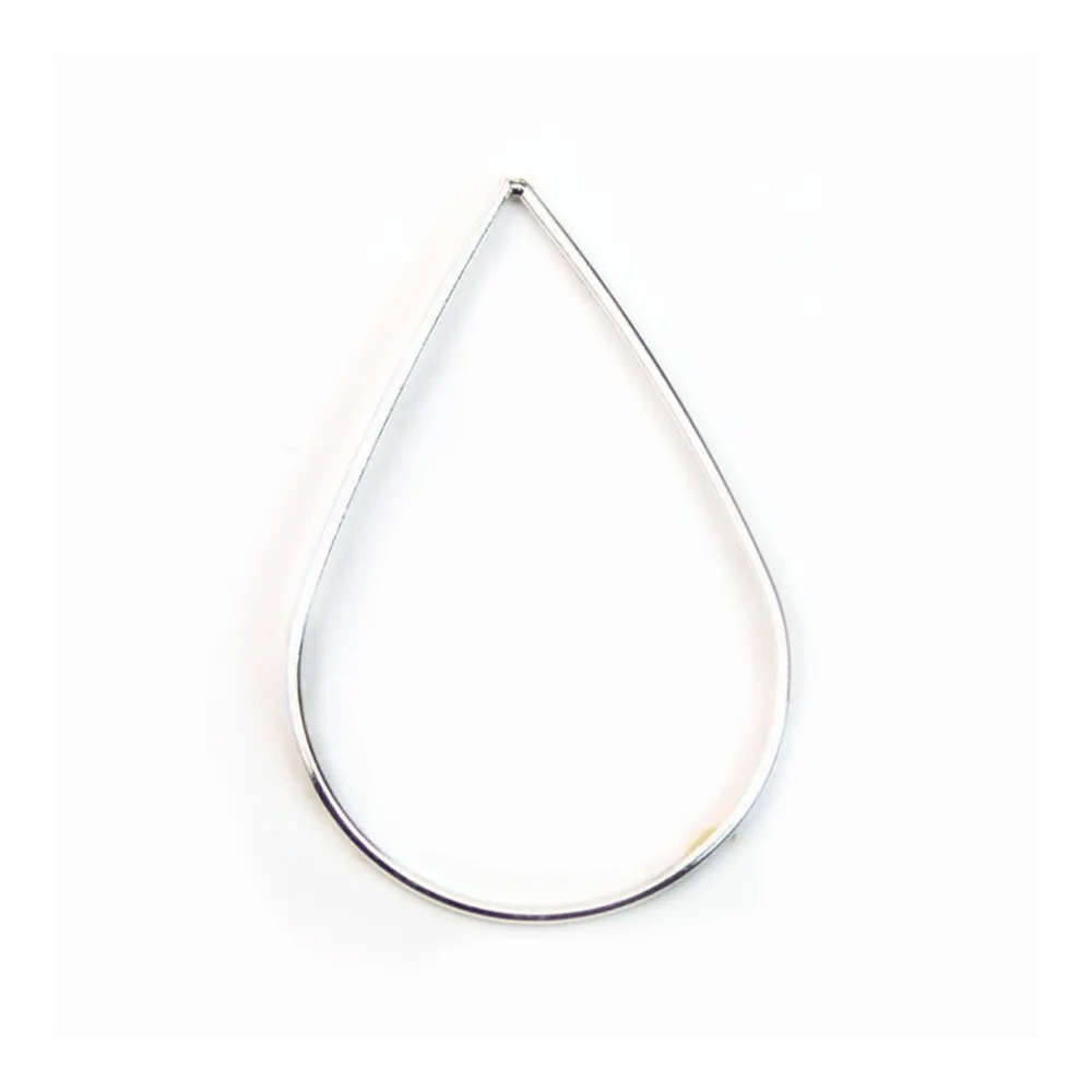 Anneaux poire fermés,28x40mm, argent 925  x 1pc