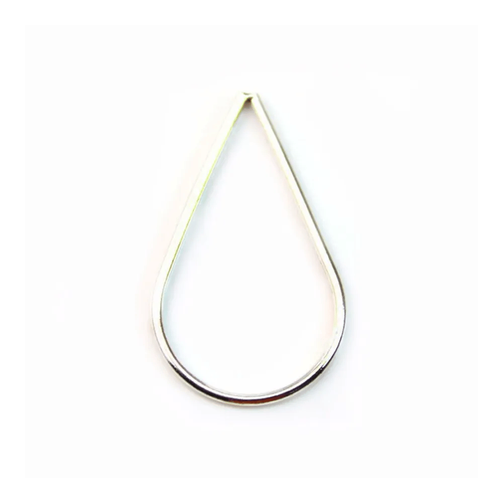 Anneaux poire fermés,15x25mm, argent 925  x 1pc