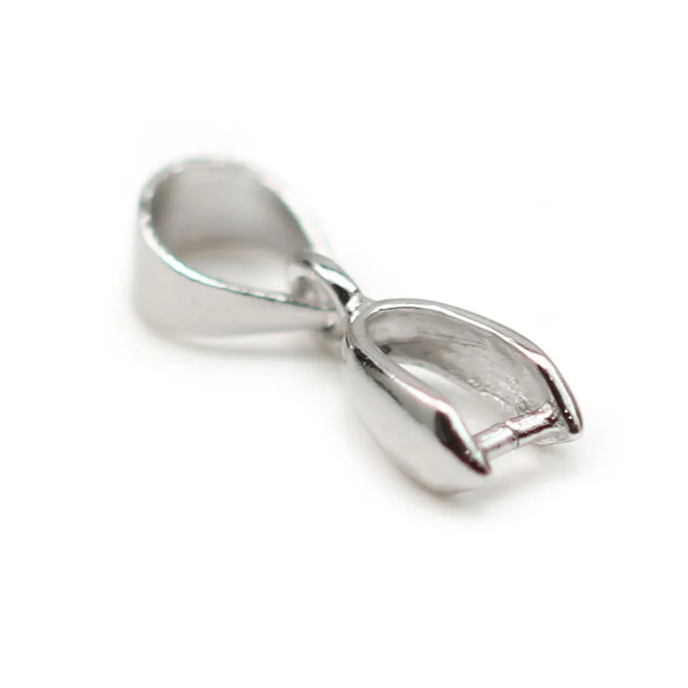 Bélière, Argent 925 Rhodié, 6x14mm x 1pc 