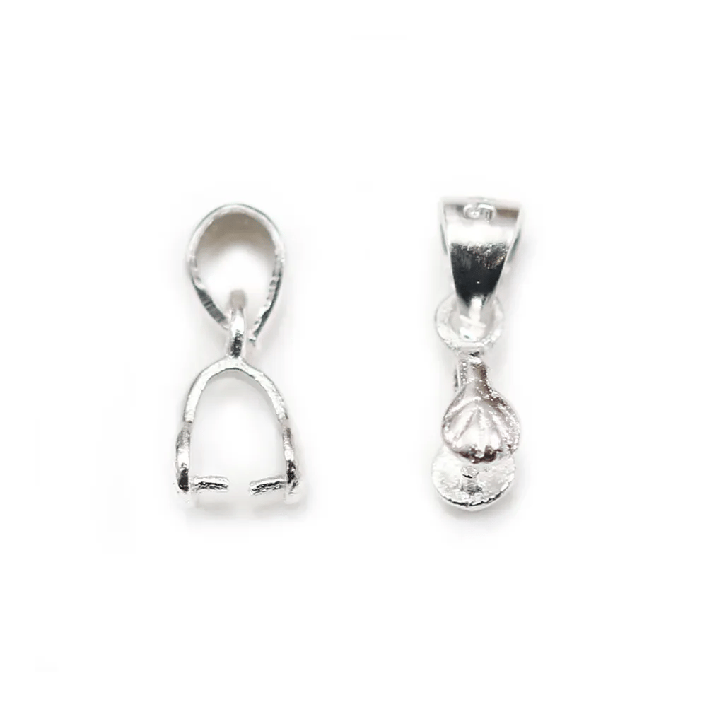 Bélière coquillage, Argent 925, 13x3.2mm, x 1pc