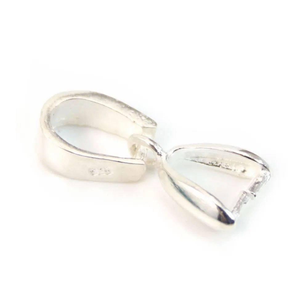 Attache pendentif & bélière, argent 925, 7.5x18mm x 1pc