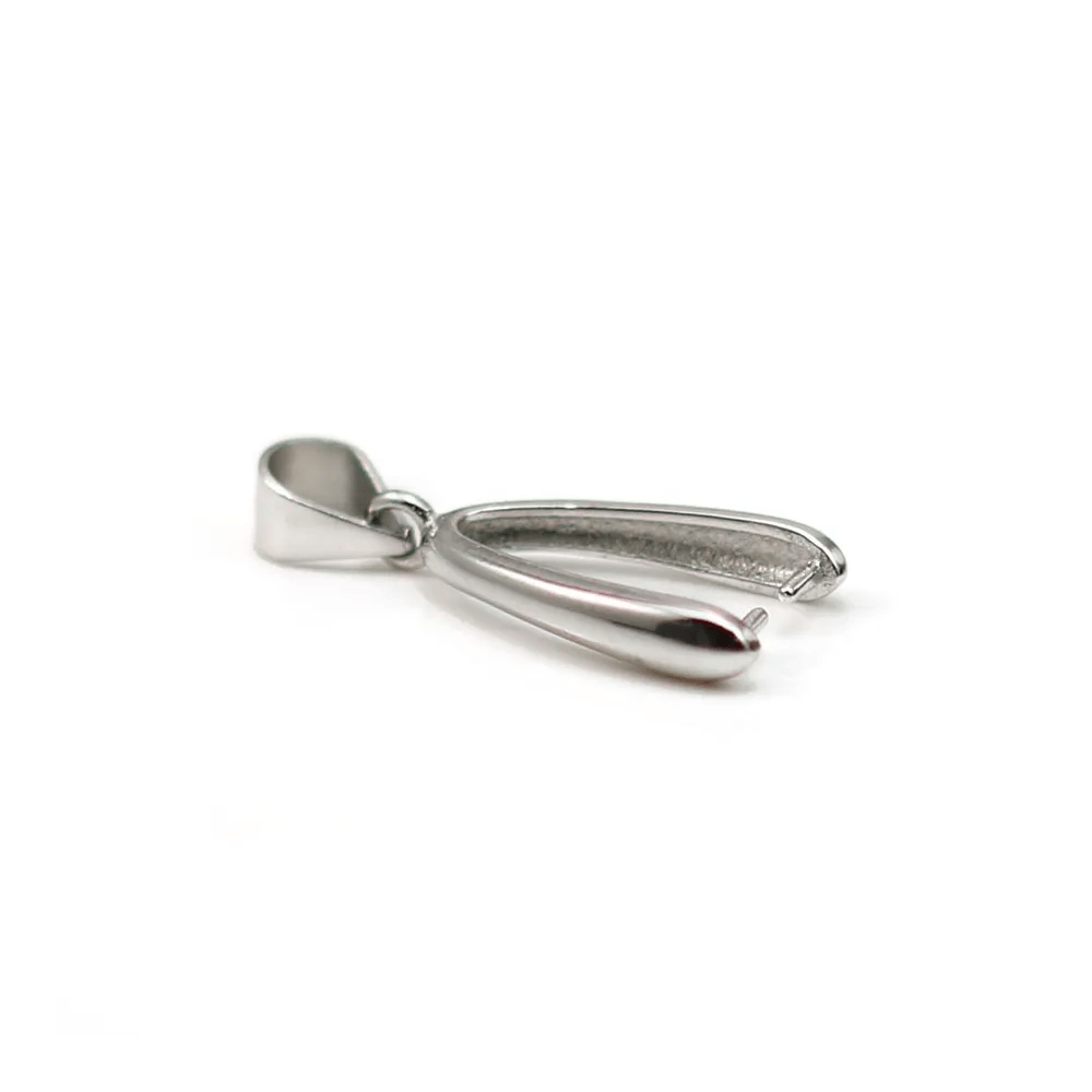 Bélière en argent 925 rhodié 10x22mm x 1pc