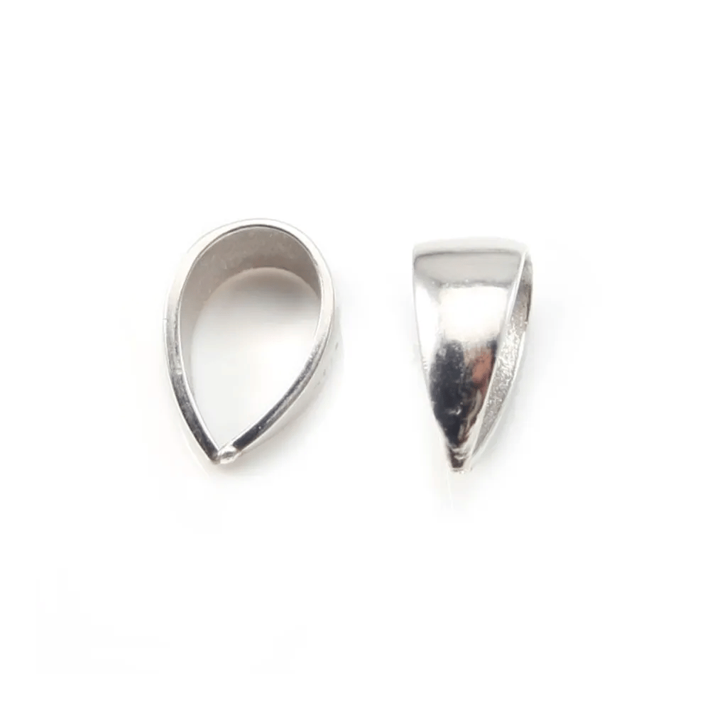 Argent 925 Rhodié Bélière 7X5mm x 2 st 