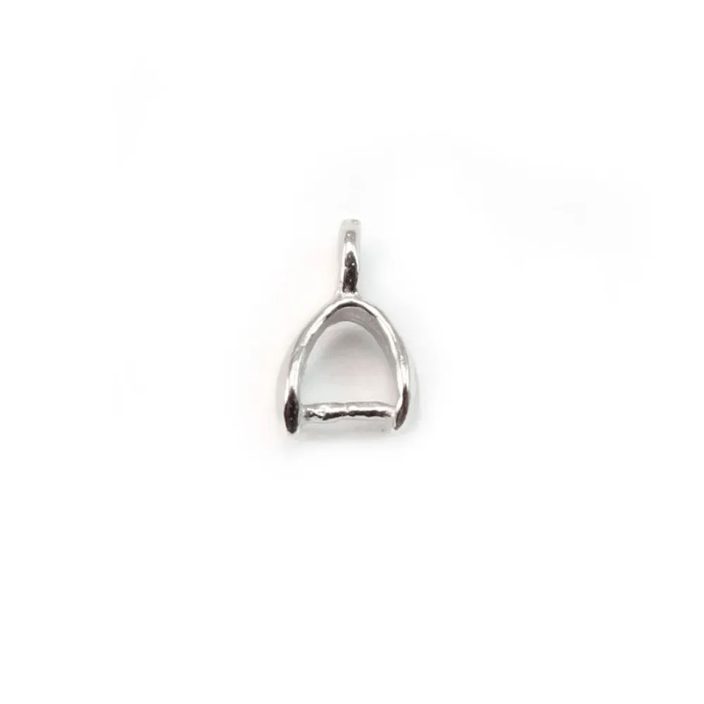 Argent 925 Bélière rhodié 4.5x7.5mm x 2pcs 