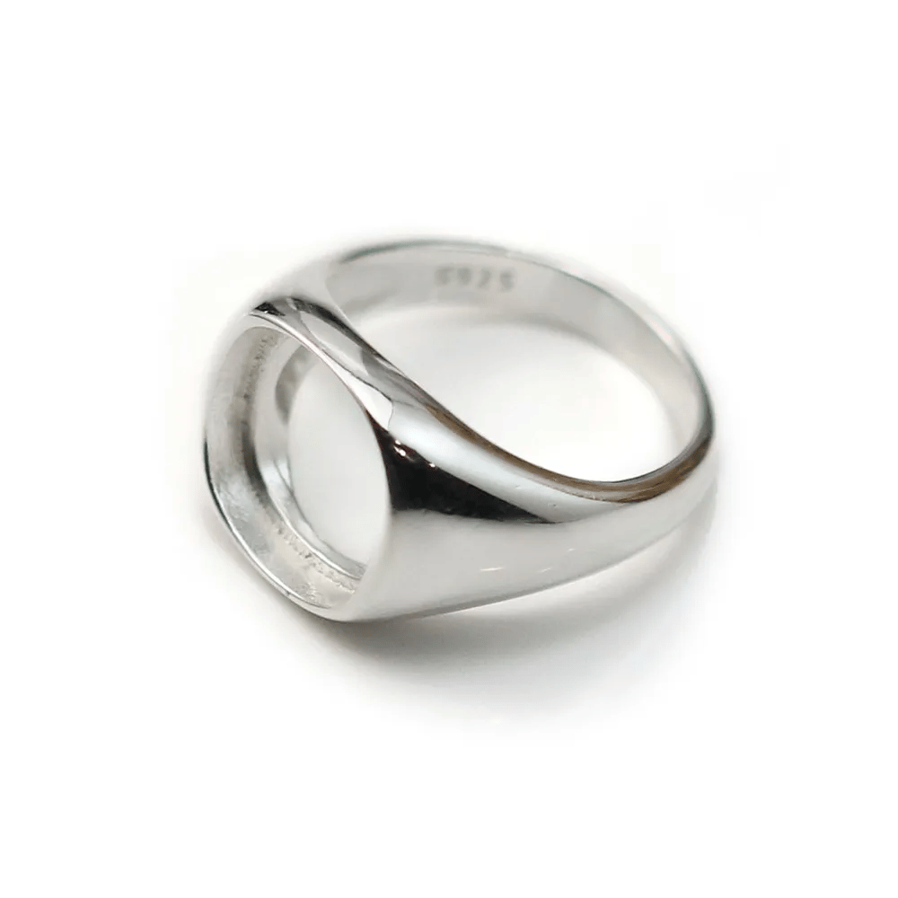 Monture de bague en argent 925, avec un support carré de 12mm x 1pc