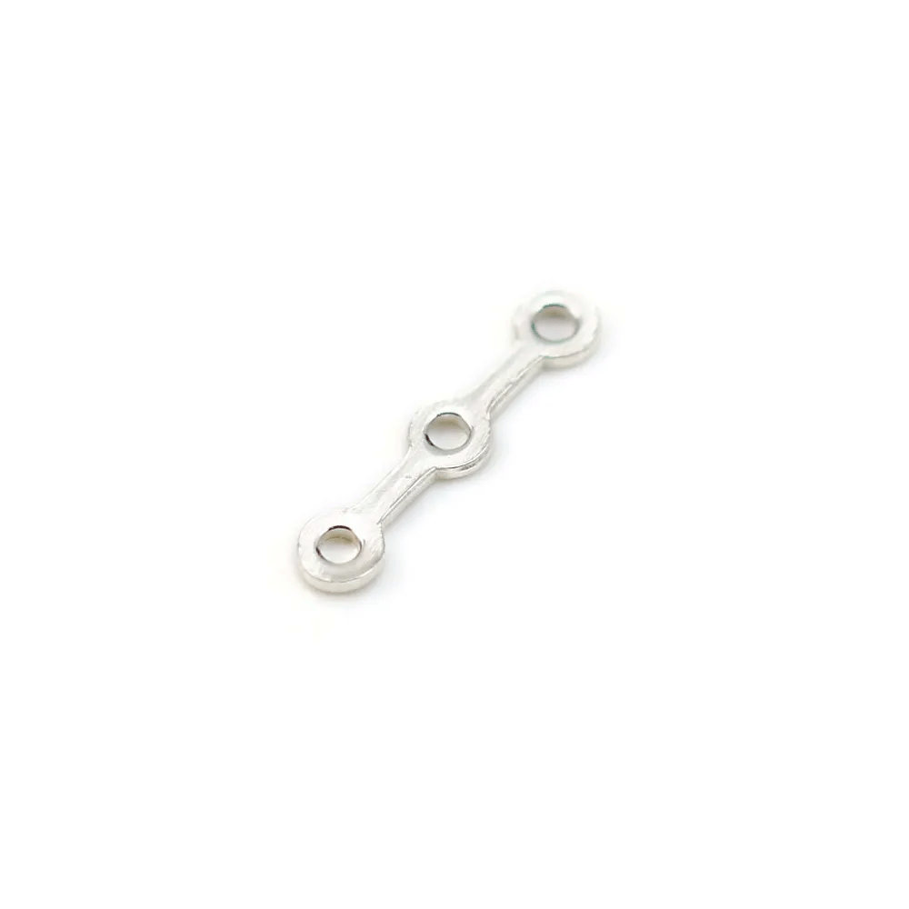 Argent 925 Barrette 3 Rangs  x 4pcs