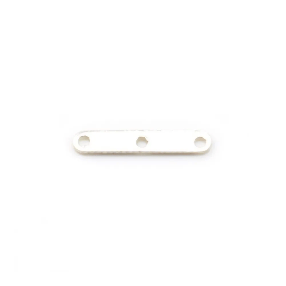 Argent 925 Barrette 3 Rangs x 2pcs 