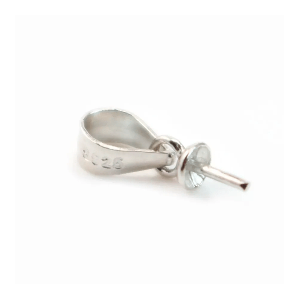 Cup bail, Sterling Silver 925 4mm x 4 pcs  