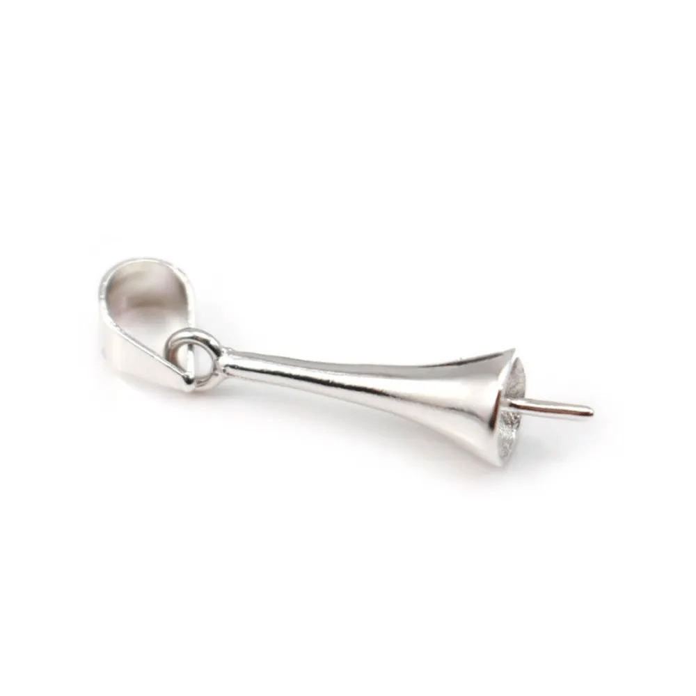 Bélière pour perles semi-percées, Argent 925 , 15x5mm x 1pc