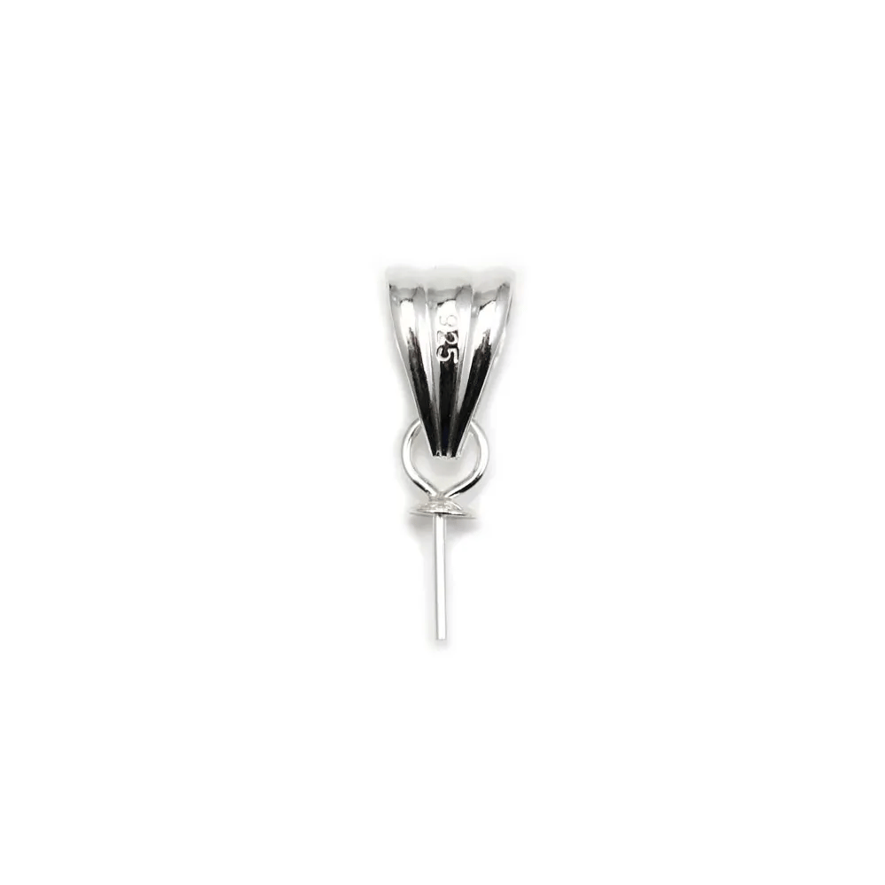 Silver  925 Rhodium for the cabochon 9x11mm x 1pc  