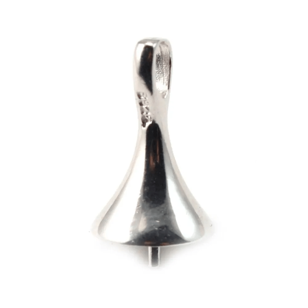 Silver 925 Rhodium Bail  8x15mm for  pearls  x 1 pcs