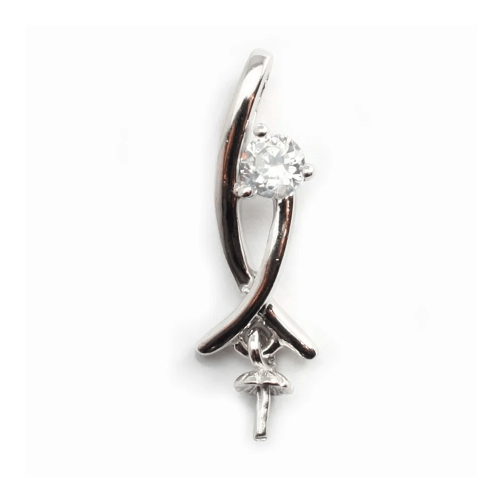 Silver  925 pendentif croise with zircon 20mm x 5pcs 