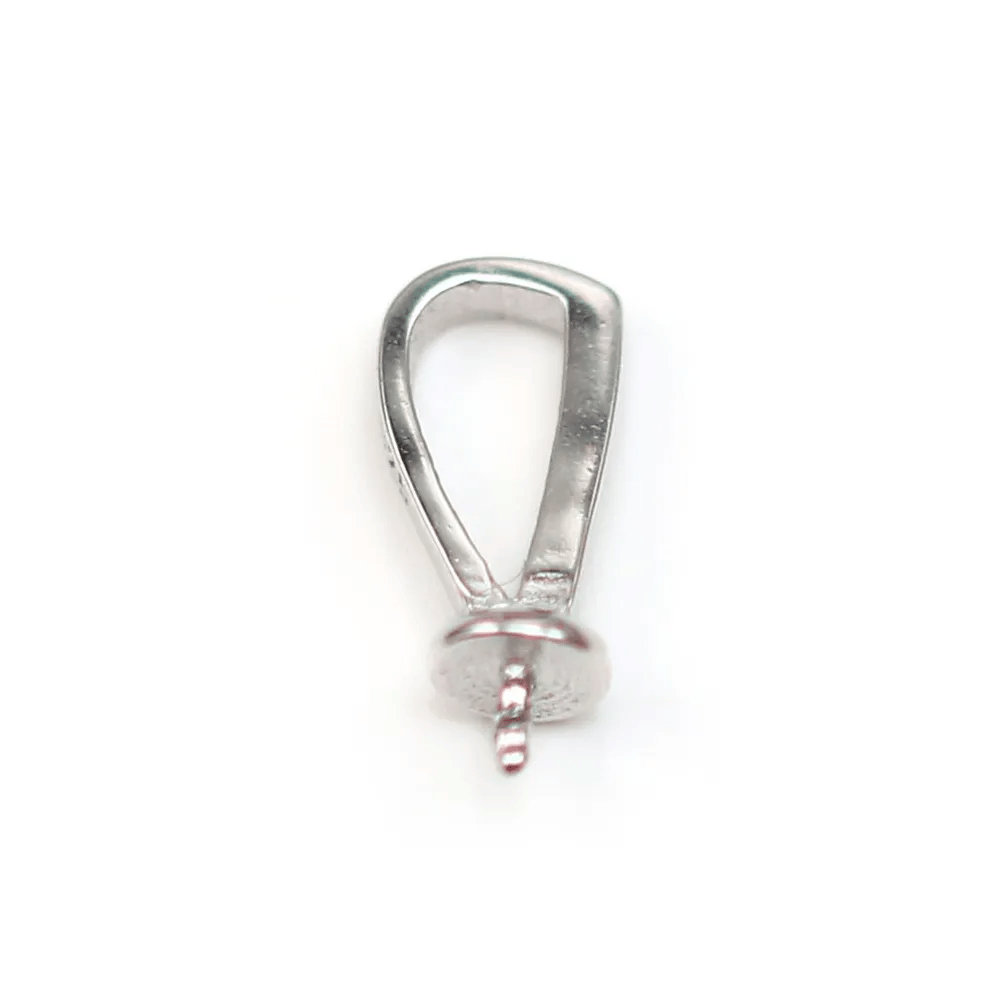 Bélière en argent 925 rhodié coupelle, 5x10mm x 1pc
