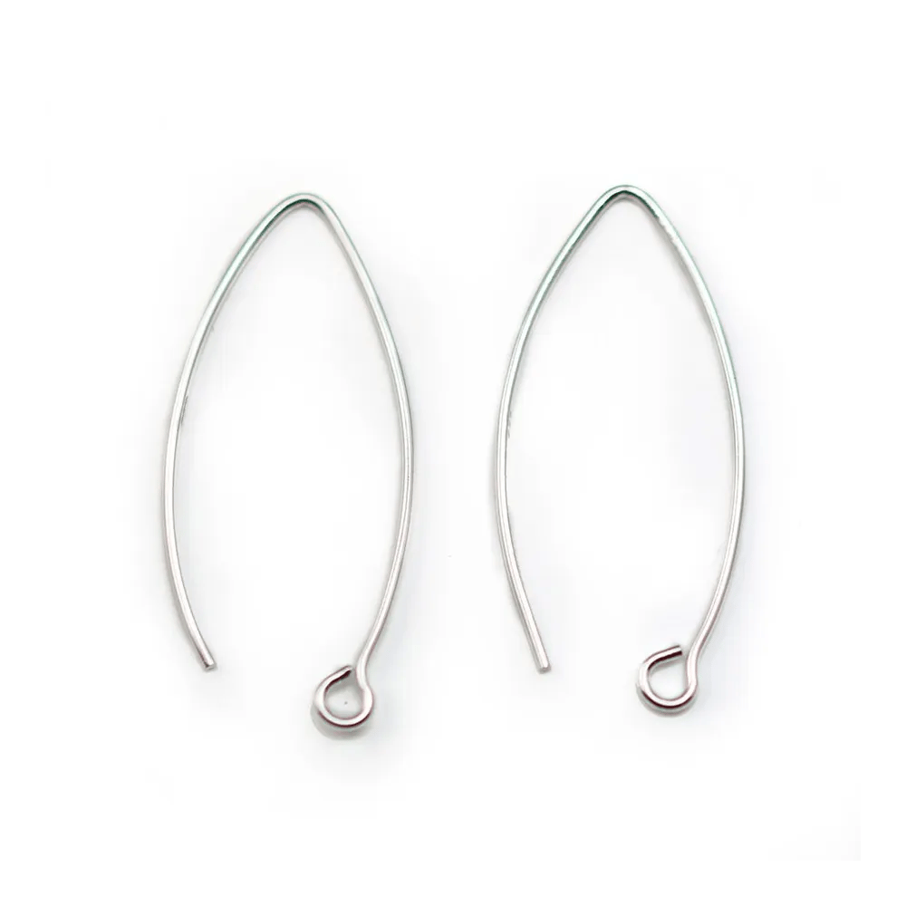 Earwires , Sterling Silver 925 , 40mm  x 2pcs 