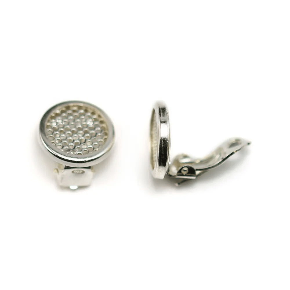 Clips tamis 14mm argent 925 x  2pcs