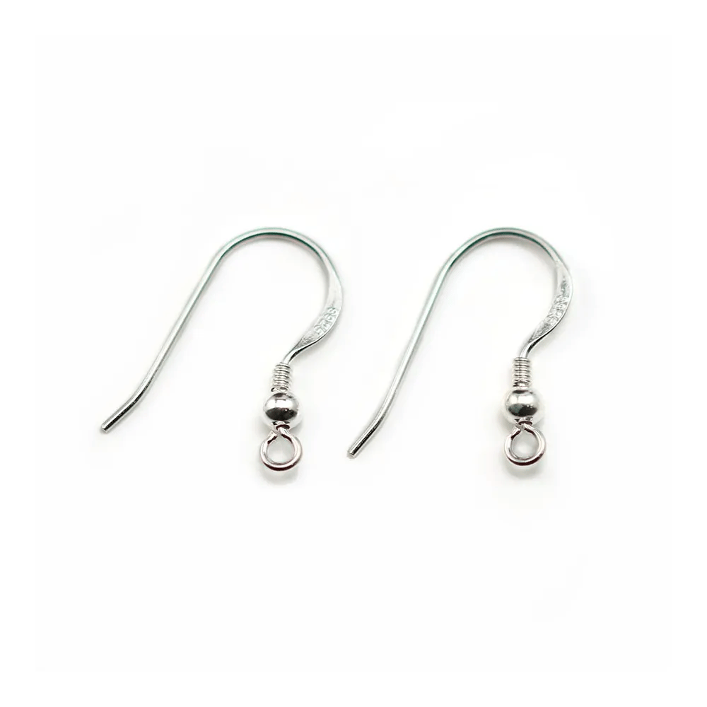 Crochet D'oreilles ressort avec une boule ARG 925 x 30 pcs 