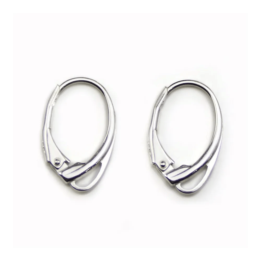 Dormeuses fantaisie , argent 925, 11x17mm x 2pcs