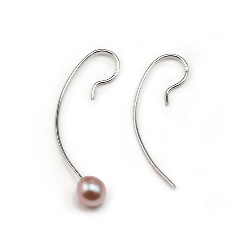Earwires, 925 Sterling Silver Rhodium  48mm X2 pcs