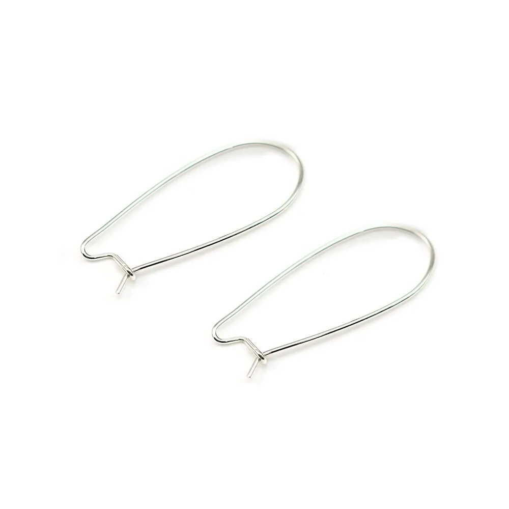Dormeuse fil 10x20mm argent 925 x 6pcs