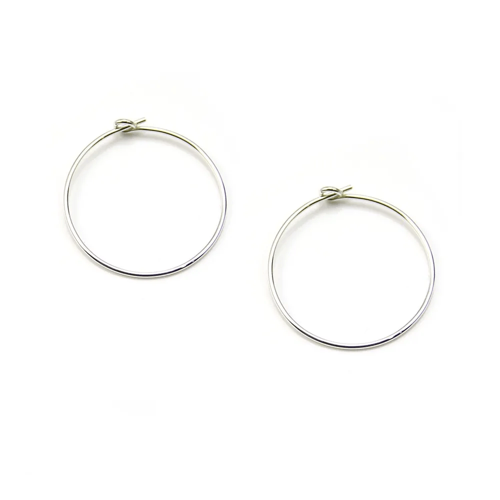 Créoles en argent 925 21mm x 4pcs