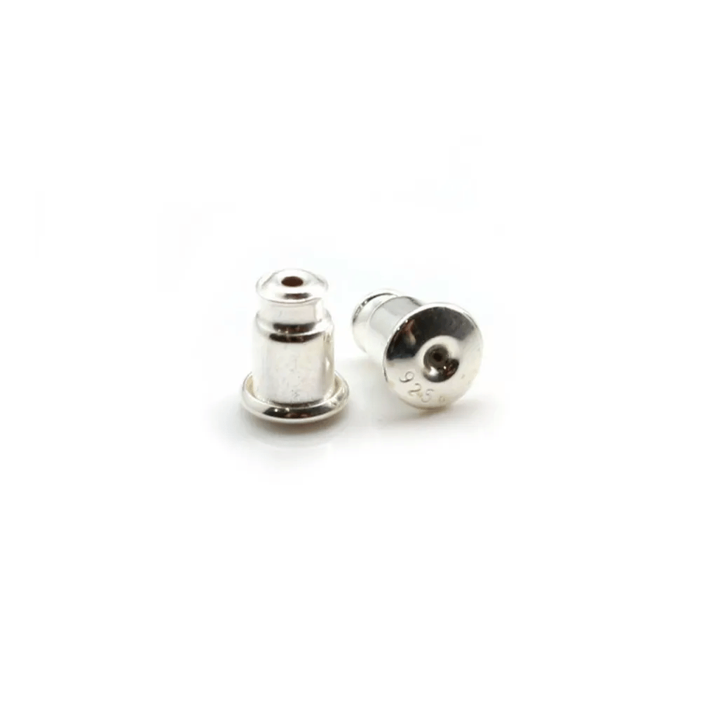 Poussoirs pour clous d'oreilles, Argent 925, 5x6.5mm x 2pcs