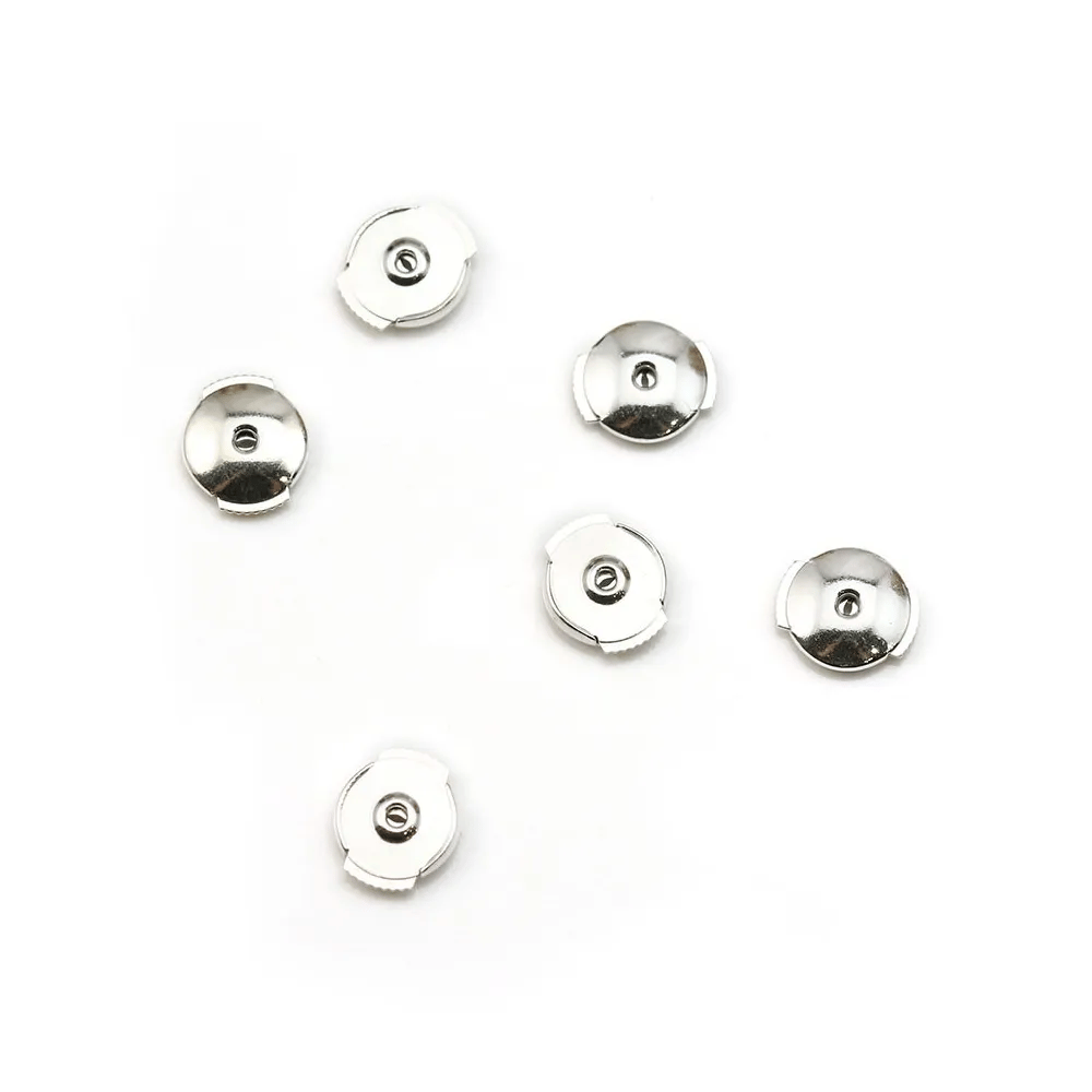Poussoirs en argent 925, avec un système Alpa, mesurant 8mm x 2pcs