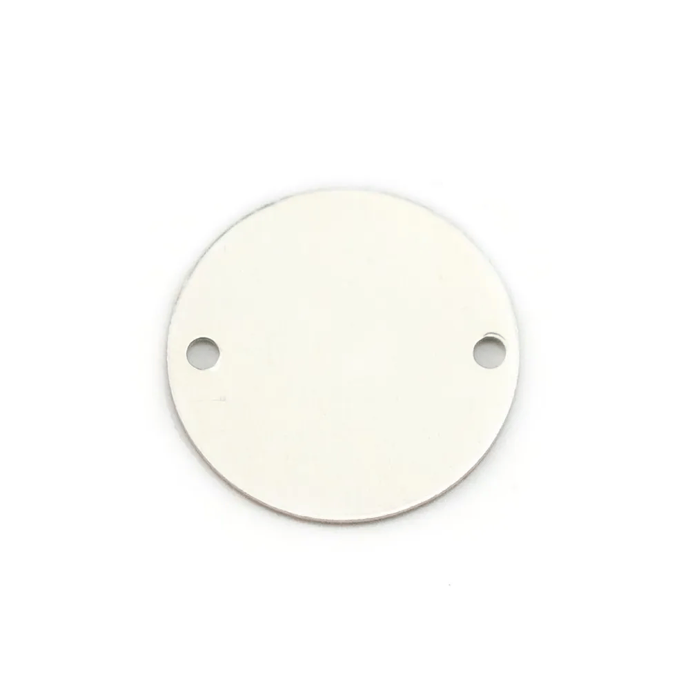 Breloque médaille à graver en argent 925 16mm x 1pc