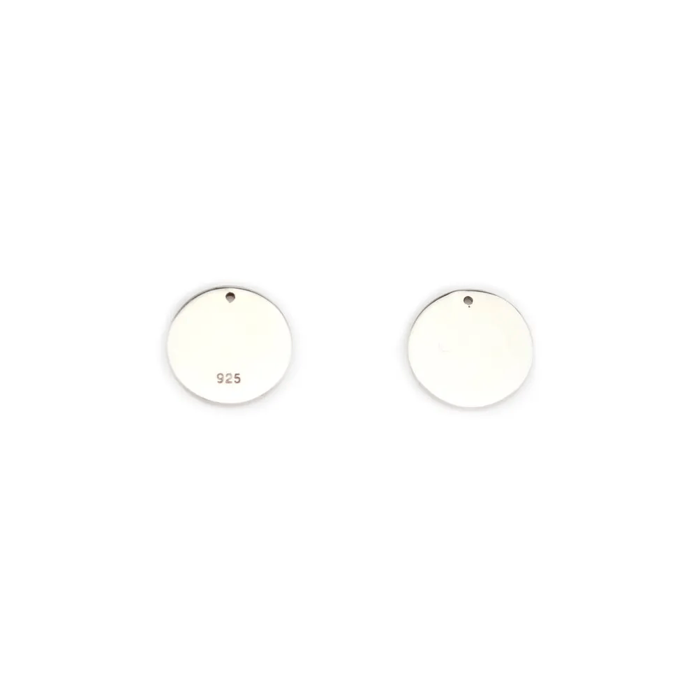 925 sterling silver round medal charm to engrave 12mm x 1pc 