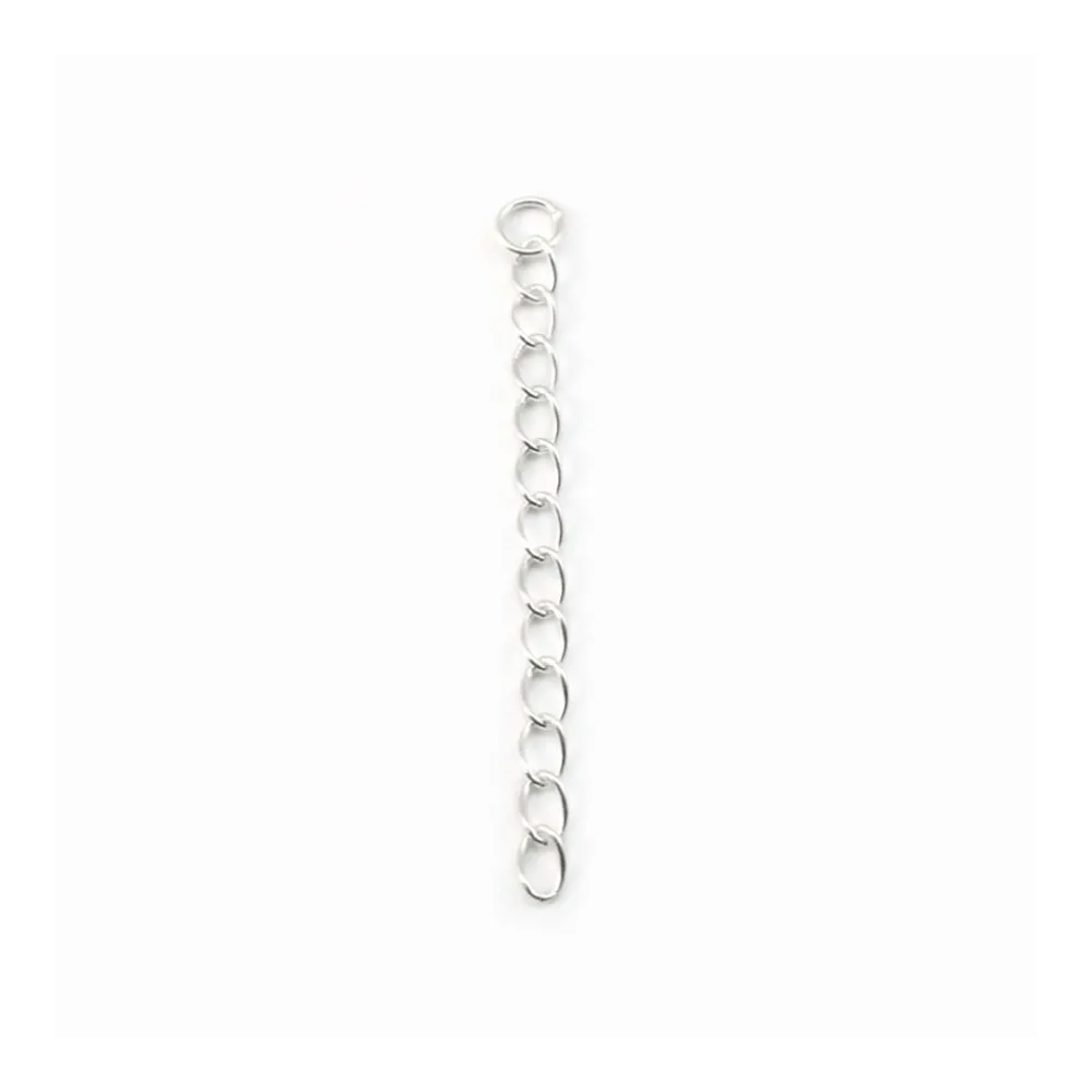 Argent 925 chaine alonge 5 cm  x 2pcs
