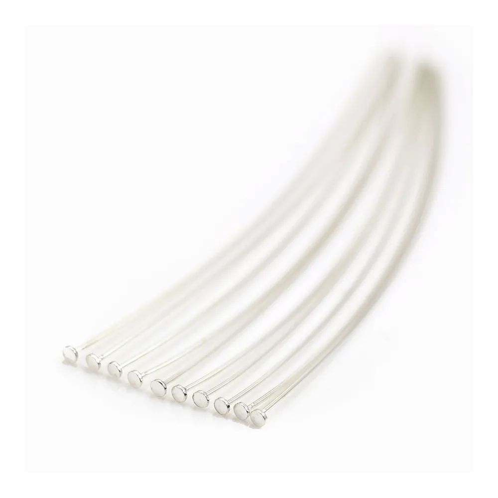 Clou tête plate 70X2X0.6mm Argent 925 x 4 pcs
