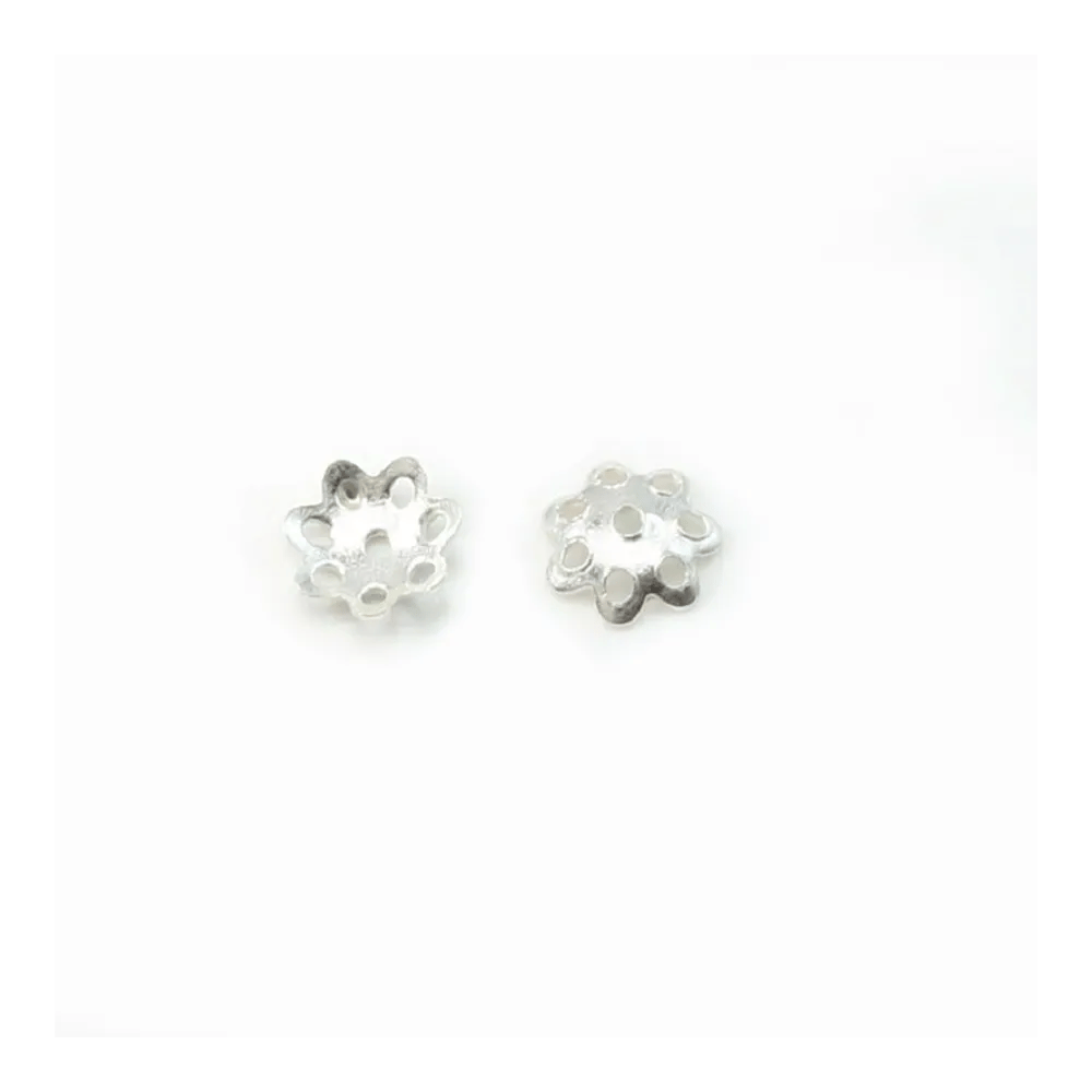 Sterling Silver 925 filigreed Saucers 5mm x 10PCS