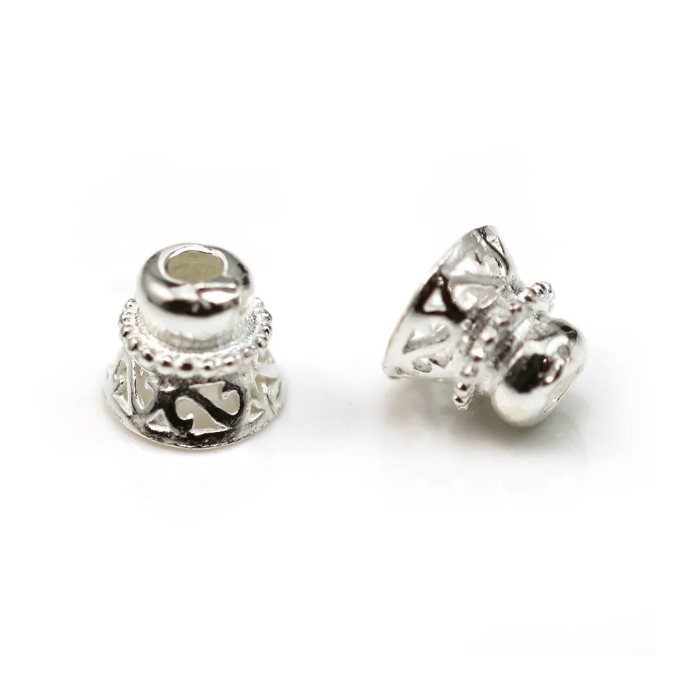 Coupelle lisse en argent 925  2.5x6mm x 4pcs
