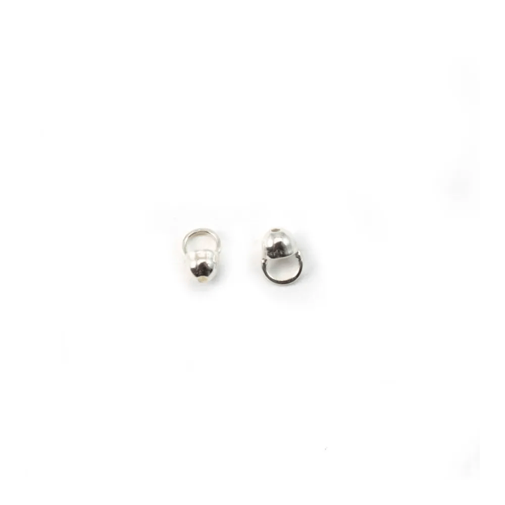 Argent 925 embout rond pour ataches fil 3x5mm X6pcs